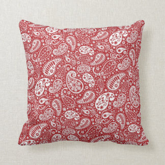 "Rotes Paisley-Wurfs-Kissen " Kissen