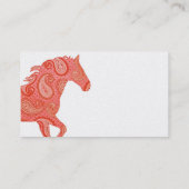 Rotes Paisleypferd Visitenkarte (Rückseite)