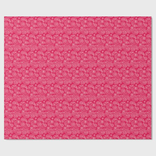Rotes Paisleys Geschenkpapier (Flach)