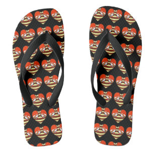Rotes Panda-Liebe Badesandalen