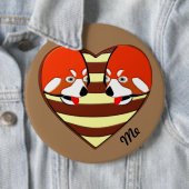 Rotes Panda-Liebe Button (Beispiel)