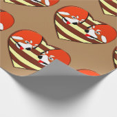 Rotes Panda-Liebe Geschenkpapier (Ecke)