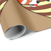 Rotes Panda-Liebe Geschenkpapier (Rolleneckpunkt)