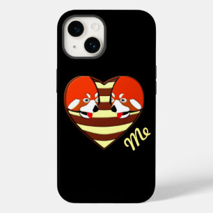 Rotes Panda-Liebe iPhone Hülle