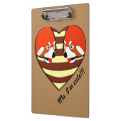 Rotes Panda-Liebe Klemmbrett (Links)