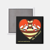 Rotes Panda-Liebe Magnet (Vorderseite/Rückseite)