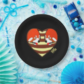 Rotes Panda-Liebe Pappteller (Party)