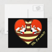 Rotes Panda-Liebe Postkarte (Vorne/Hinten)