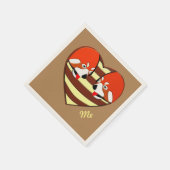 Rotes Panda-Liebe Serviette (Ecke)