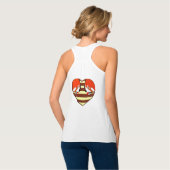 Rotes Panda-Liebe Tank Top (Rückseite Vollansicht)