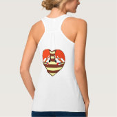Rotes Panda-Liebe Tank Top (Rückseite)