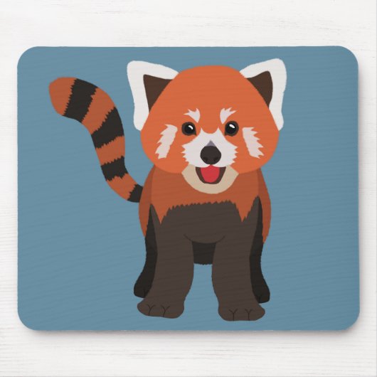Rotes-Panda-Mauspad Mousepad (Vorne)