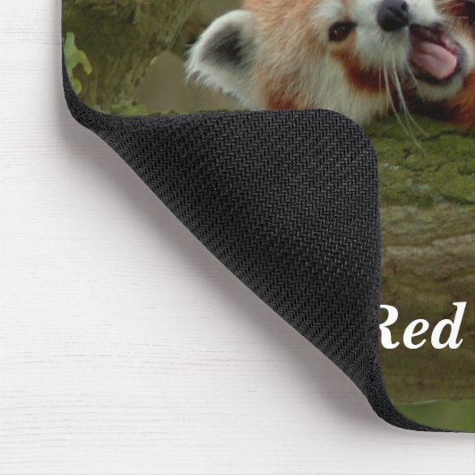 Rotes Panda Mousepad (Ecke)