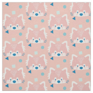 Rotes Panda Muster Modernes Rosa Stoff