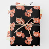 Rotes Panda-Packpapier Geschenkpapier Set (Beispiel)