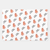 Rotes Panda-Packpapier Geschenkpapier Set (Vorderseite 3)