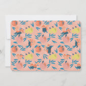 Rotes Panda Rosa Mädchen Einladung 1. Geburtstag (Rückseite)