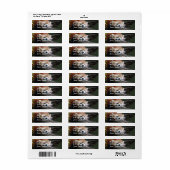 Rotes Panda-Rücksendeadresse-Mailing-Label (Vorne)