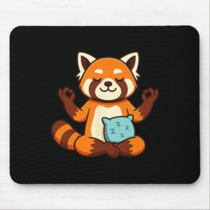 Rotes Panda Yoga Zen Meditation Design  Mousepad