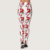 Rotes Panzerkrebsmuster des Spaßes Leggings (Rückseite)