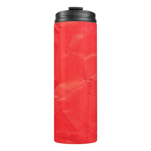 Rotes Papier abstrakte Textur Hintergrund Abstract Thermosbecher (Vorderseite)