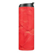 Rotes Papier abstrakte Textur Hintergrund Abstract Thermosbecher (Nach links gedreht)