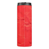 Rotes Papier abstrakte Textur Hintergrund Abstract Thermosbecher (Rückseite)