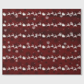 Rotes Papier für Schlitten und Rentier Geschenkpapier (Flach)