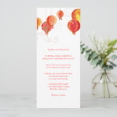 Rotes Papier Lanterns Lange vertikale Hochzeit Einladung (Stehend Vorderseite)