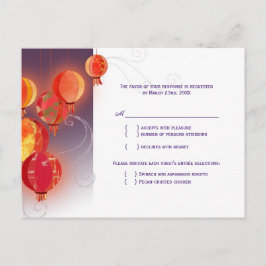 Rotes Papier Laternen Hochzeitessen UAWG Einladungspostkarte