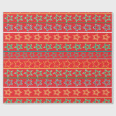 Rotes Papier mit festem Sternenhimmel Geschenkpapier (Flach)