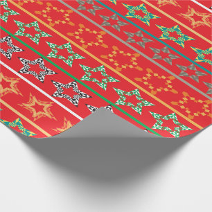 Rotes Papier mit festem Sternenhimmel Geschenkpapier