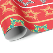 Rotes Papier mit festem Sternenhimmel Geschenkpapier (Rolleneckpunkt)