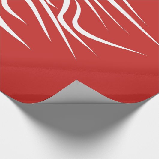 Rotes Papier mit Löwe oder Farbe Geschenkpapier (Ecke)