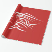 Rotes Papier mit Löwe oder Farbe Geschenkpapier (Ungerollt)