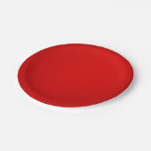 Rotes Papier Pappteller (Schrägansicht)
