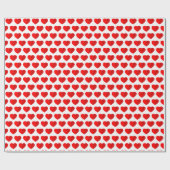 Rotes Papierherzen-Muster Geschenkpapier (Flach)