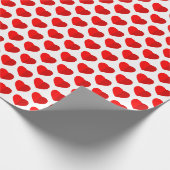 Rotes Papierherzen-Muster Geschenkpapier (Ecke)