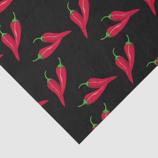 Rotes Paprikaschotenmuster, Chilipfeffer auf Seidenpapier (Ausschnitt)