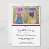 ROTES PARK BENCH PARTY INVITE EINLADUNG (Vorderseite)