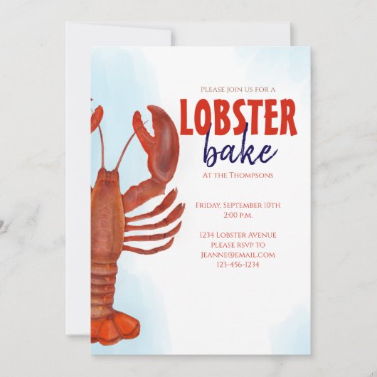 Rotes Party Einladung (Vorderseite)