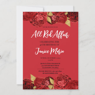 Rotes Party Leopard Geburtstagsfeier Einladung