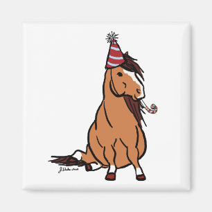 Rotes Party Magnet