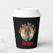 Rotes Party Pirates Paper Cups Pappbecher (Rückseite)