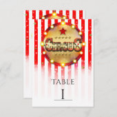 Rotes Party Streifen Tischnummer (Vorne/Hinten)