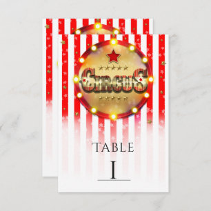 Rotes Party Streifen Tischnummer