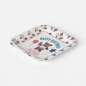 Rotes Party Weißes und Blaues Eis Geburtstag Pappteller (Gewinkelt)