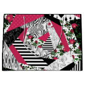 Rotes Patchwork, beliebt, Patchwork-Kissen Große Geschenktüte (Vorderseite)