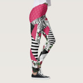 Rotes Patchwork, beliebt, Patchwork-Kissen Leggings (Rechts)