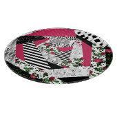 Rotes Patchwork, beliebt, Patchwork-Kissen Schneidebrett (Ecke)